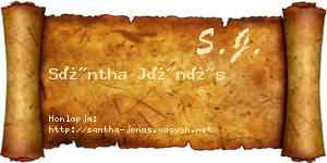 Sántha Jónás névjegykártya